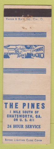 Matchbook Cover - The Pines Chatsworth GA