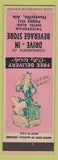 Matchbook Cover - Drive In Beverage Store Huntsville AL pinup
