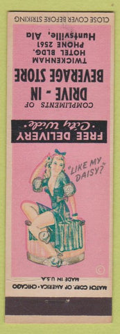 Matchbook Cover - Drive In Beverage Store Huntsville AL pinup