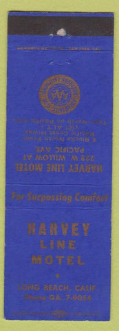Matchbook Cover - Harvey Line Motel Long Beach CA AAA