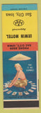 Matchbook Cover - Irwin Motel AAA Sac City IA pinup