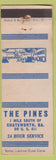 Matchbook Cover - The Pines Chatsworth GA
