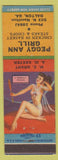 Matchbook Cover - Peggy Ann Grill Dalton GA pinup
