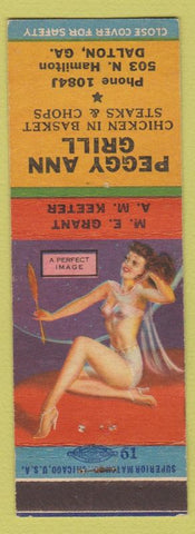 Matchbook Cover - Peggy Ann Grill Dalton GA pinup