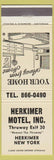 Matchbook Cover - Herkimer Motel NY