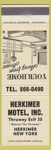 Matchbook Cover - Herkimer Motel NY