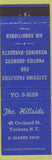 Matchbook Cover - The Hillside Yonkers NY