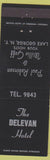 Matchbook Cover - Delevan Hotel Lake George NY