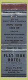Matchbook Cover - Flat Iron Hotel Sayre PA