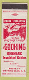 Matchbook Cover - Denmark Insulated Cabins Watkins Glen NY
