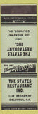 Matchbook Cover - States Restaurant Columbus GA