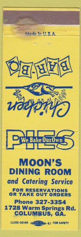 Matchbook Cover - Moon's Dining Room Columbus GA WEAR