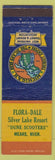 Matchbook Cover - Flora Dale Silver Lake Resort Mears MI Dune Scooters