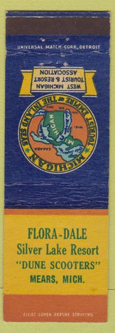 Matchbook Cover - Flora Dale Silver Lake Resort Mears MI Dune Scooters