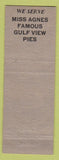 Matchbook Cover - Staff Cafe Fort Walton FL CA Bass lobster