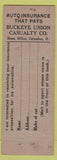 Matchbook Cover - Kent E Atha Buckeye Union Insurance West Liberty OH low phone