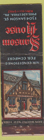 Matchbook Cover - Sansom House Philadelphia PA WEAR