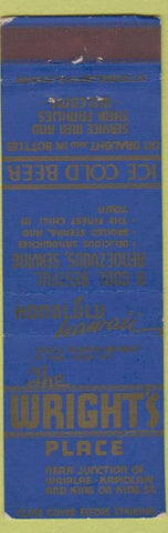 Matchbook Cover - Wright's Place Honolulu Hawaii CROWN WEAR