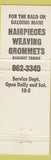 Matchbook Cover - Hollywood for Men Hollywood FL Toupee hair loss