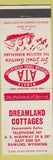 Matchbook Cover - Dreamland Cottages Rawlins WY