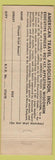 Matchbook Cover - Dreamland Cottages Rawlins WY