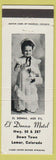 Matchbook Cover - El Donna Motel Lamar Colorado