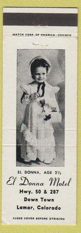 Matchbook Cover - El Donna Motel Lamar Colorado