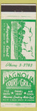Matchbook Cover - Magnolia Court Grill Macon GA #1