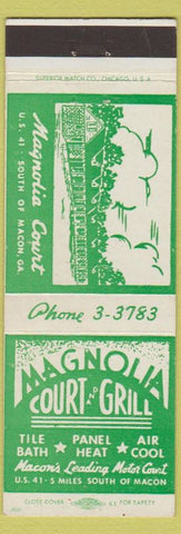 Matchbook Cover - Magnolia Court Grill Macon GA #1