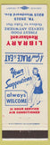 Matchbook Cover - Library Restaurant Detroit? MI girlie