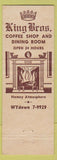 Matchbook Cover - King Bros Ozark Lindbergh St Louis? Route 66