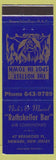 Matchbook Cover - Nick Muriel Rathskeller Bar Newark NJ