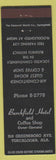 Matchbook Cover - Burchfield Hotel Tuscaloosa AL