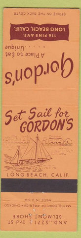 Matchbook Cover - Gordon's Long Beach CA