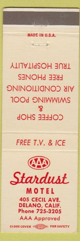 Matchbook Cover - Stardust Motel Delano CA AAA