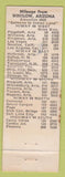 Matchbook Cover - Falcon Restaurant Winslow AZ route 66 WEAR