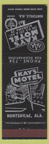 Matchbook Cover - Kay's Motel Huntsville AL