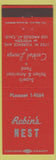 Matchbook Cover - Robin's Nest Los Angeles CA Italian