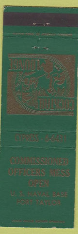 Matchbook Cover - Officers Mess US Naval Base Fort Taylor FL