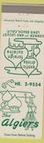 Matchbook Cover - The Algiers Long Beach CA girlie