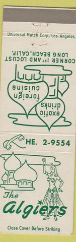 Matchbook Cover - The Algiers Long Beach CA girlie