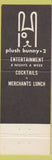 Matchbook Cover - Plush Bunny Pico Rivera CA