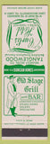 Matchbook Cover - Curtis Hotel Old Stage Grill Lenox MA
