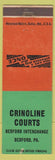 Matchbook Cover - Crinoline Courts Bedford PA