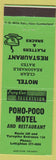 Matchbook Cover - Poho Poco Motel Restaurant Lehighton PA