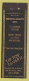 Matchbook Cover - Tip Top Tavern Kenosha WI Joe Zeroz