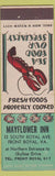 Matchbook Cover - Mayflower Inn Front Royal VA lobster