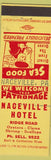 Matchbook Cover - Nanceville Hotel PA STAMPED