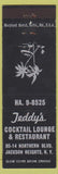 Matchbook Cover - Teddy's Cocktail Lounge Restaurant Jackson Heights NY