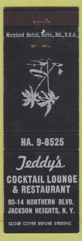 Matchbook Cover - Teddy's Cocktail Lounge Restaurant Jackson Heights NY